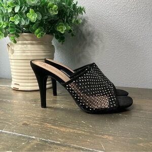 coconuts by matisse Heels 10 Black Mules Slip-on Embellished Sparkle